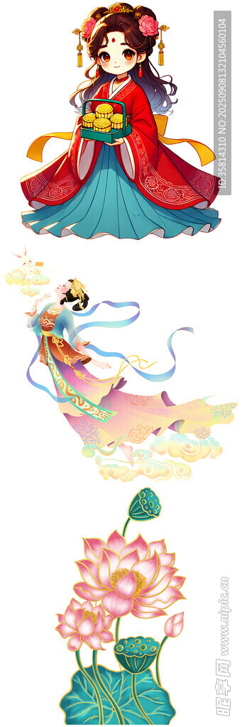 古典仙女插画灵动梦幻