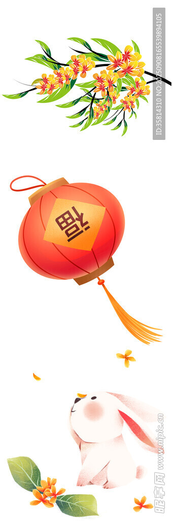 兔年福运灯笼装饰图