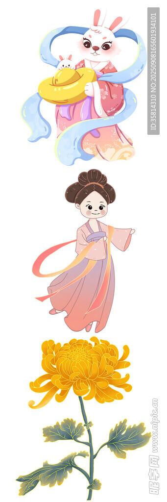 仙女伴花与吉祥元素