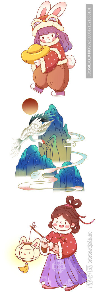 传统神话人物插画形象