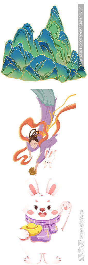 传统神话元素插画