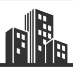 现代高楼建筑剪影