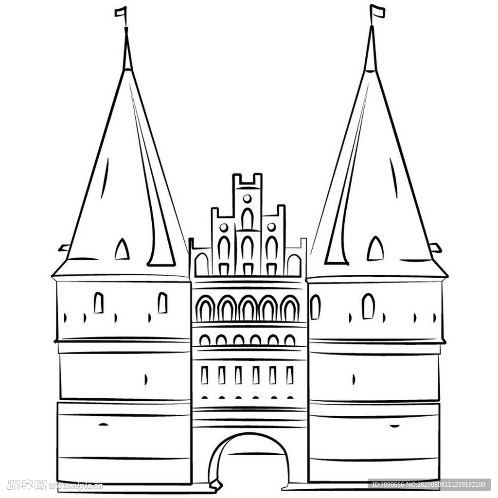 哥特式建筑轮廓图
