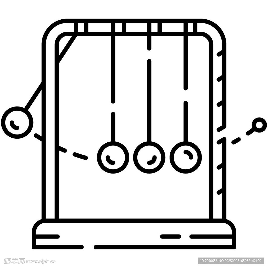 牛顿摆示意图