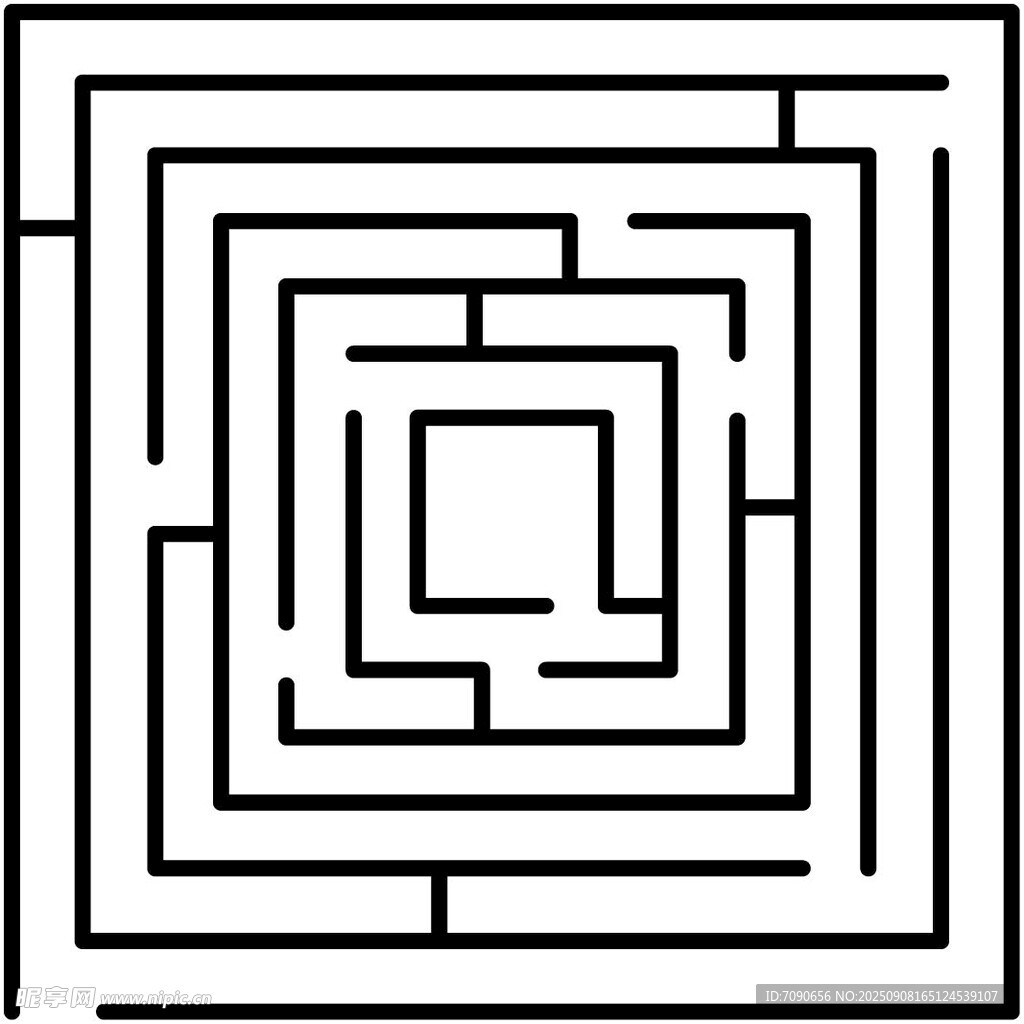 方形迷宫图案