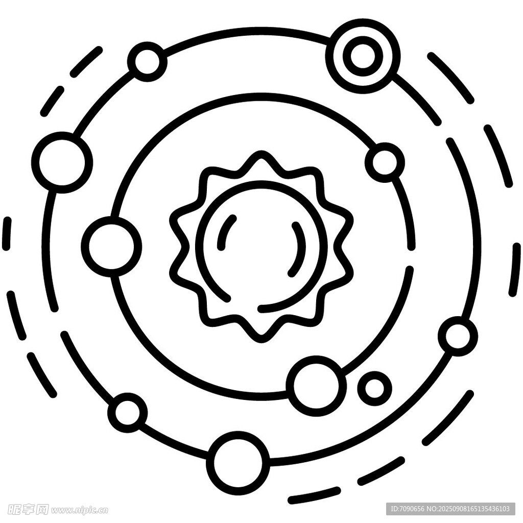 太阳系行星轨道示意图