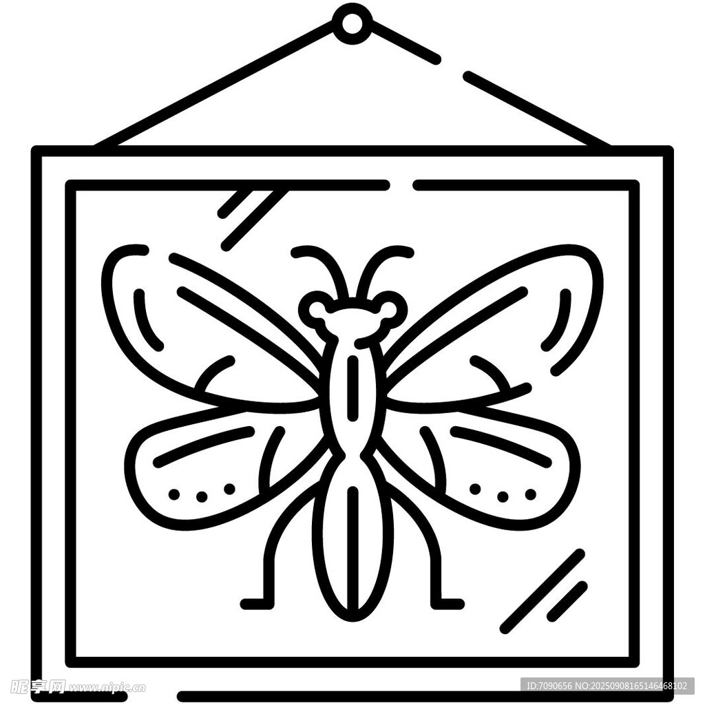 框中蜻蜓装饰画