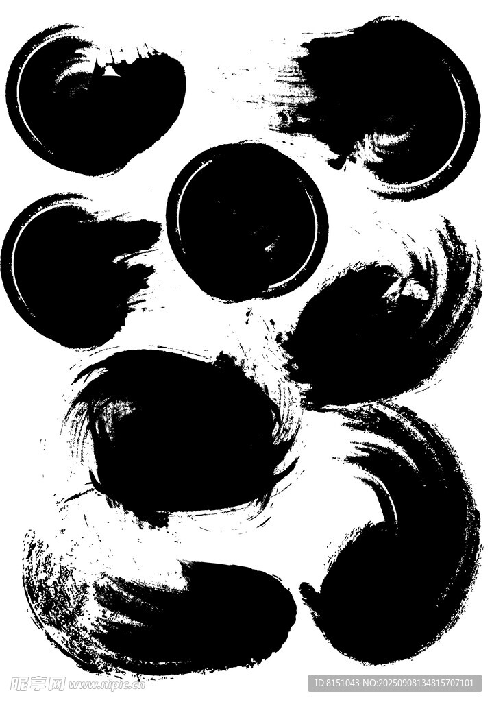 水墨笔触素材
