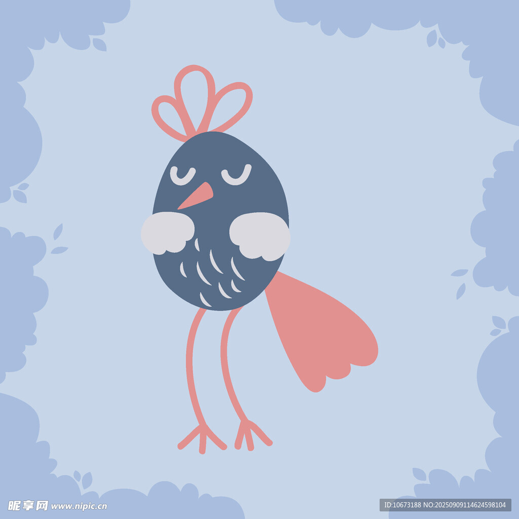 可爱卡通小鸟插画