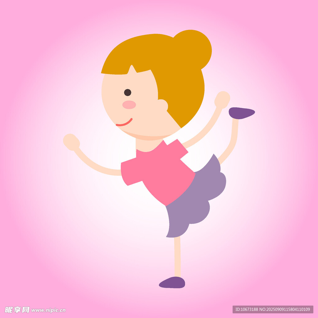 可爱女孩跳芭蕾
