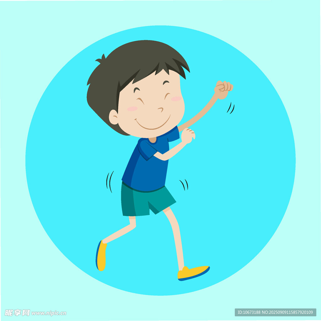 奔跑的小男孩