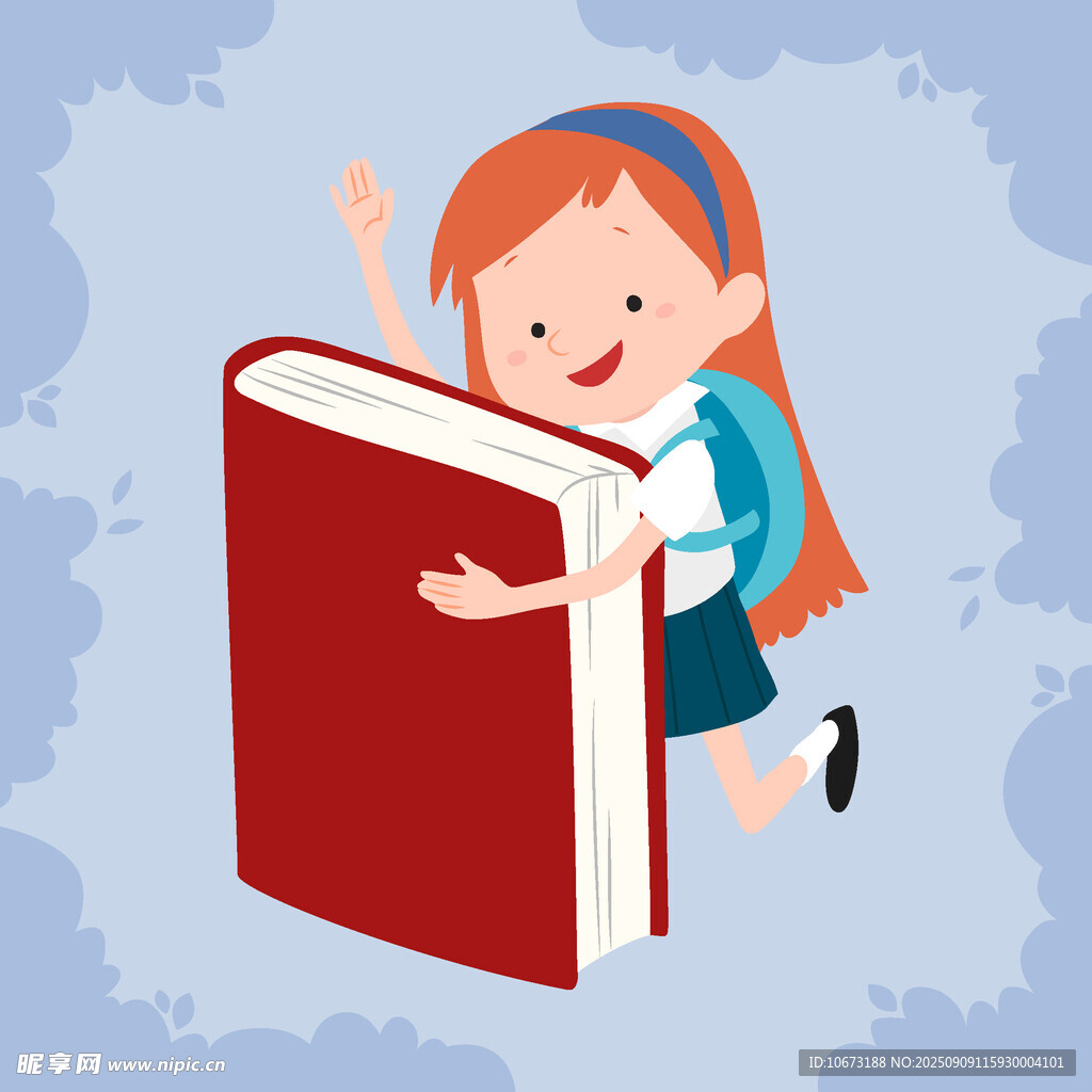 女孩与大书本的奇幻一刻