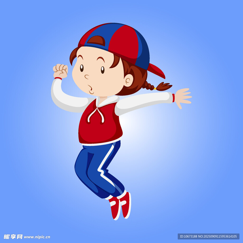 跳跃的活力少年