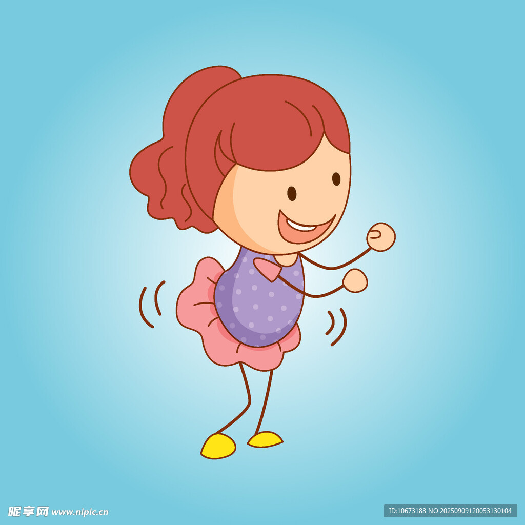 跳舞的红衣小女孩