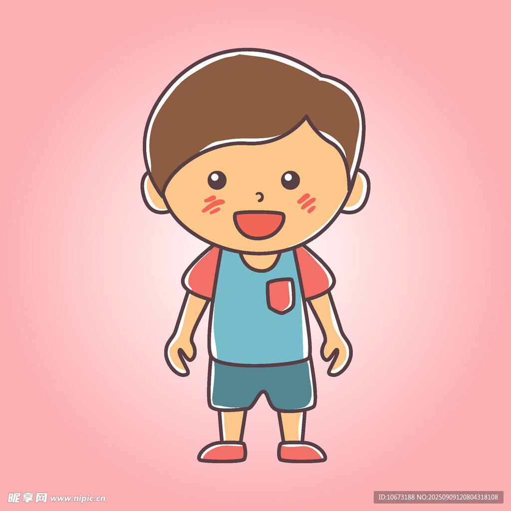 可爱小男孩卡通形象