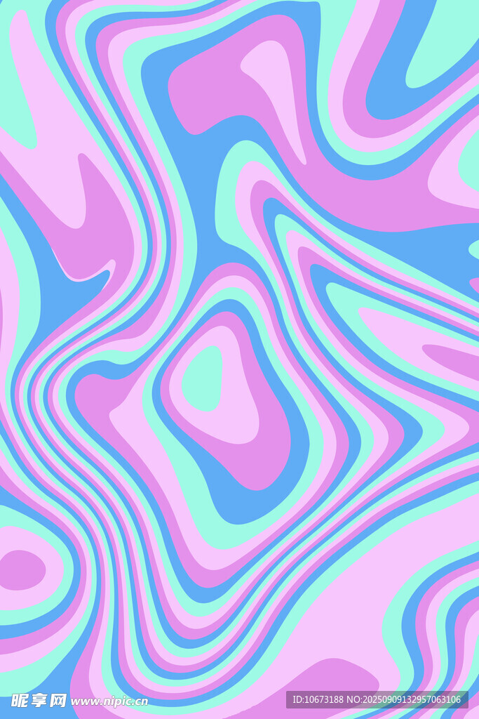 梦幻渐变流体抽象图案
