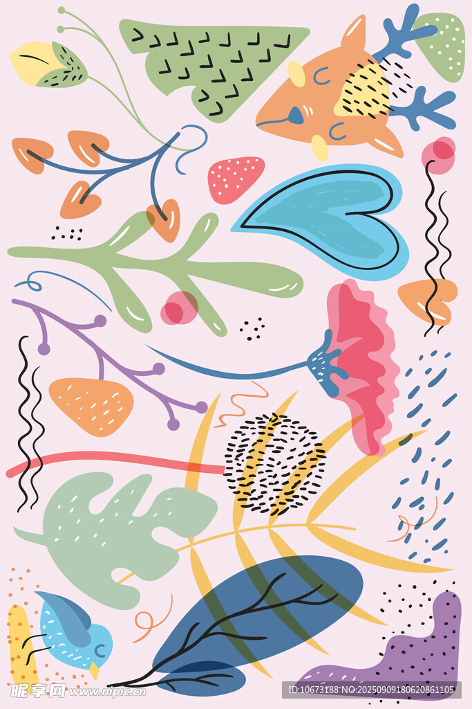 海底奇幻动物插画