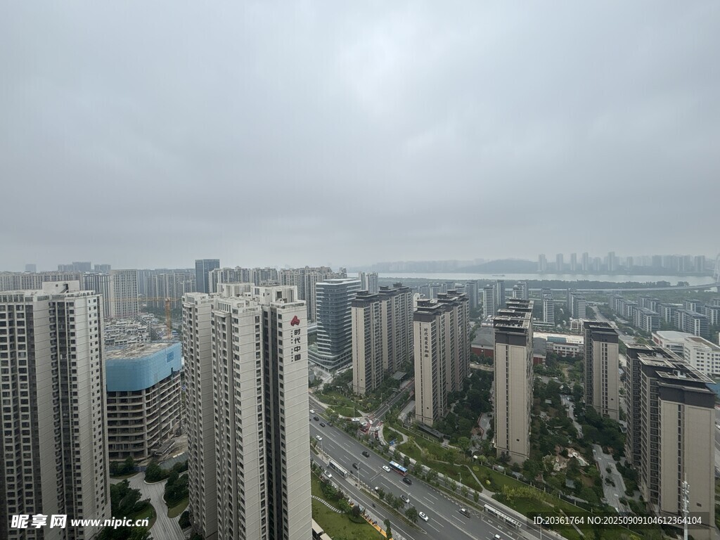 城市高楼景观俯瞰图