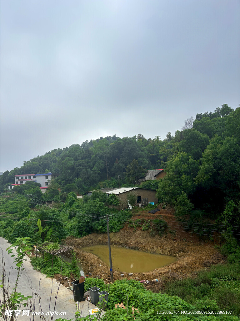 乡村田野自然风光图景