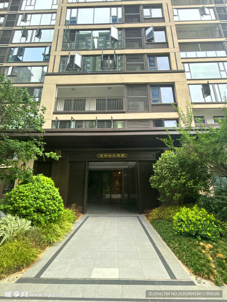 现代高层住宅入口景观