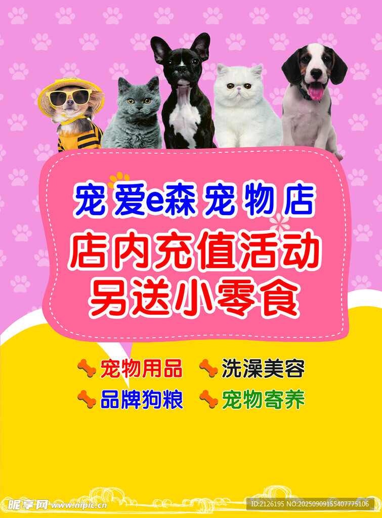 宠物店充值送零食优惠活动
