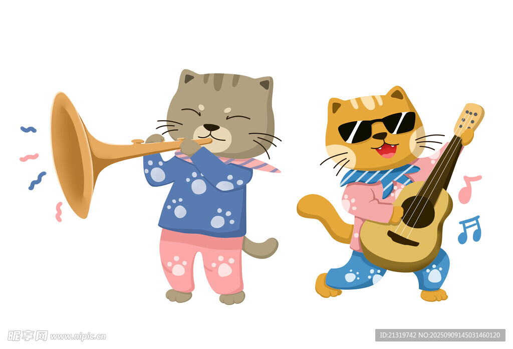 猫咪创意插画