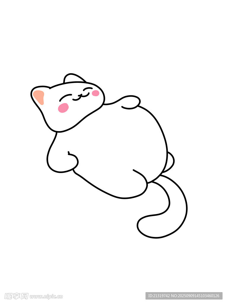 手绘猫咪素材