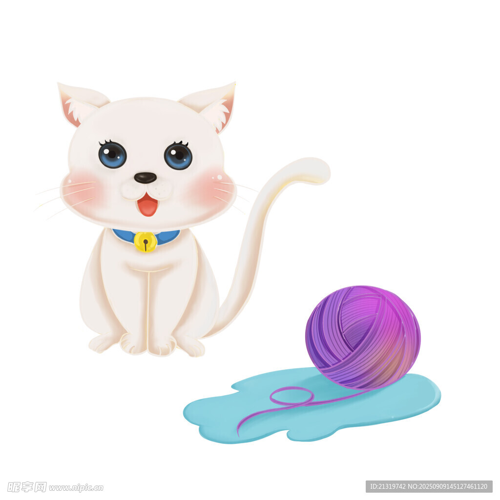 手绘卡通猫咪
