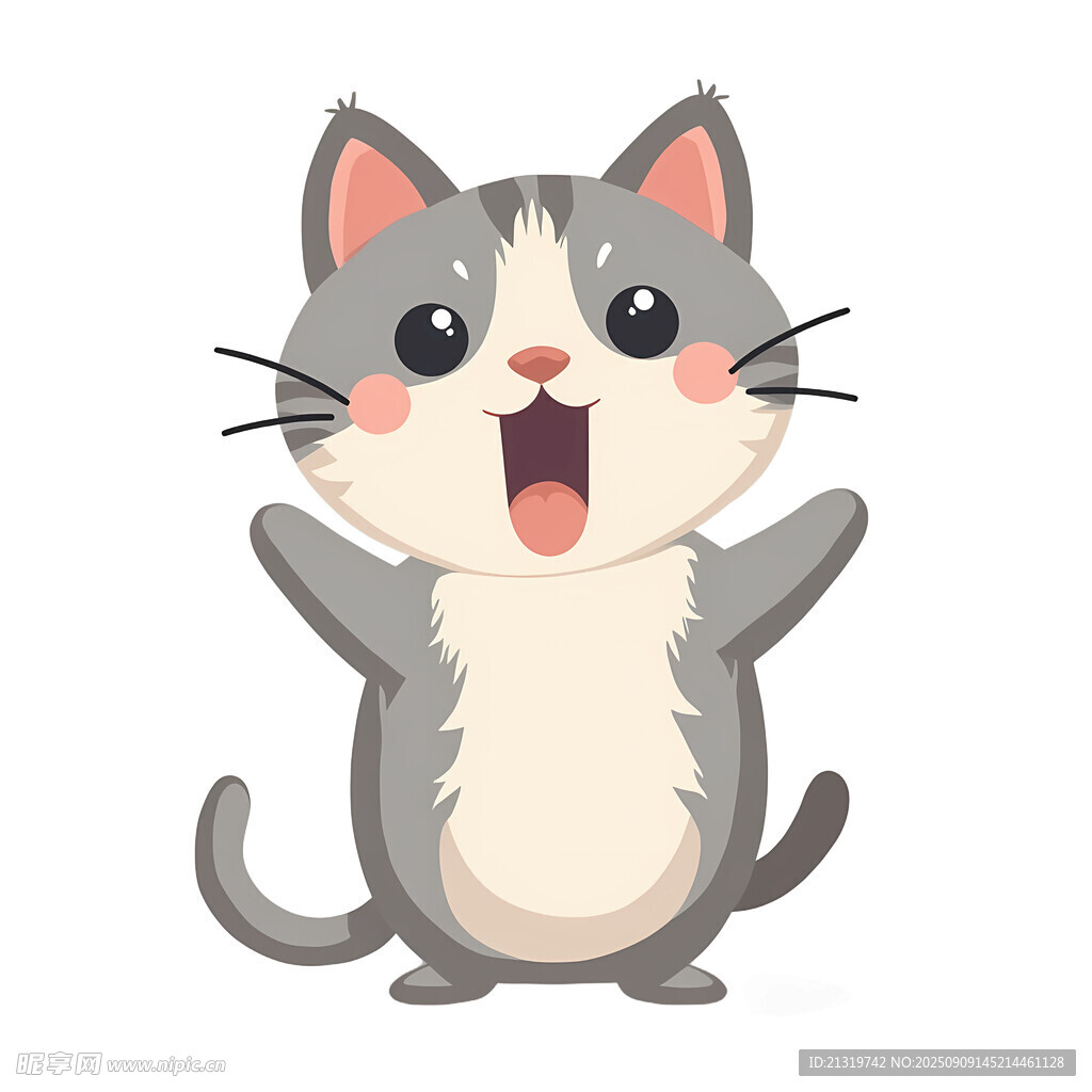 手绘卡通猫咪