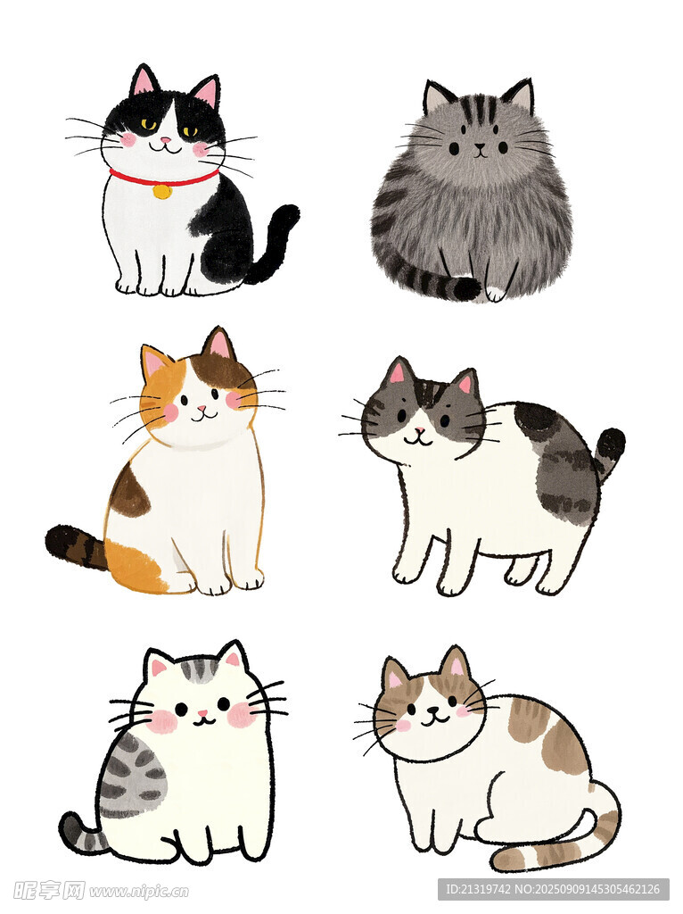 卡通猫咪素材