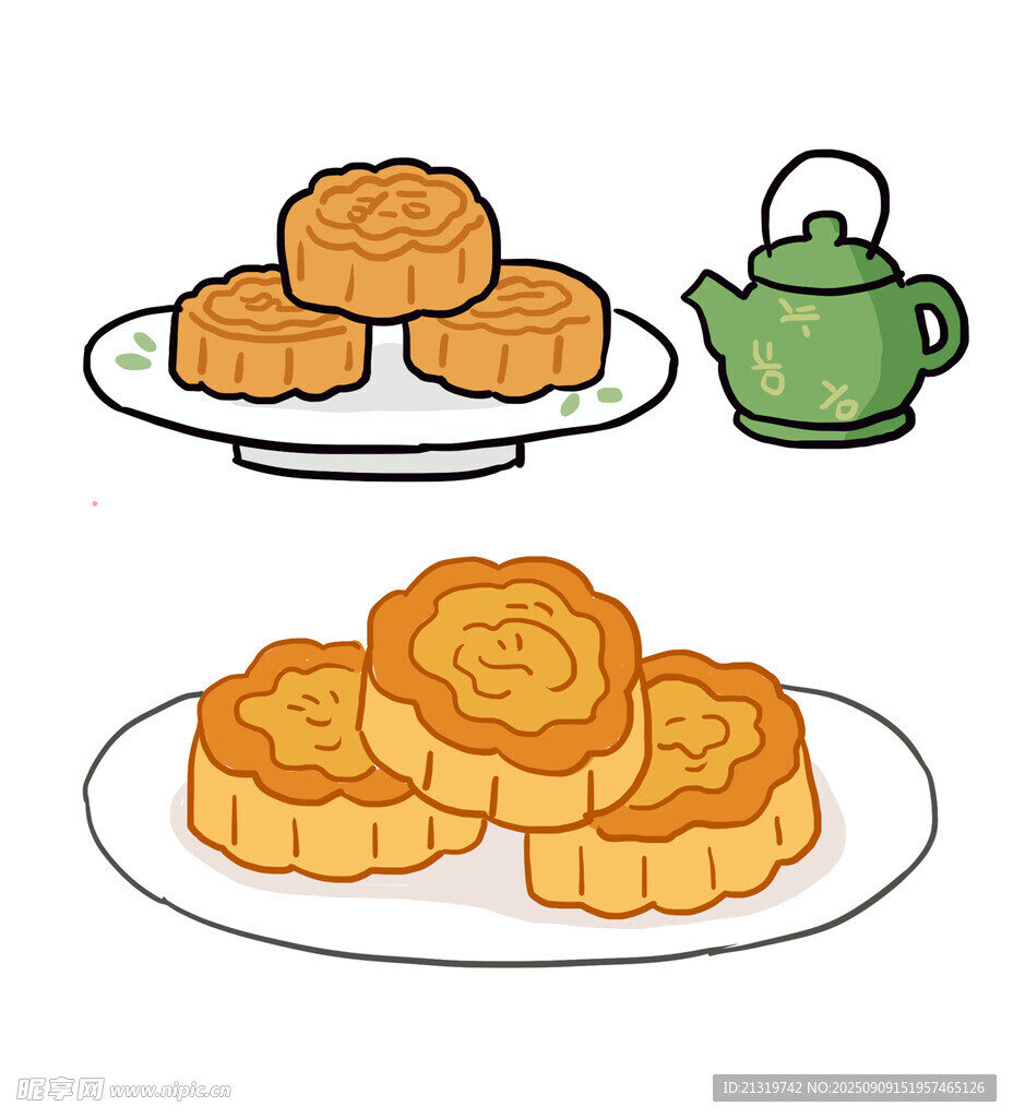 月饼插画