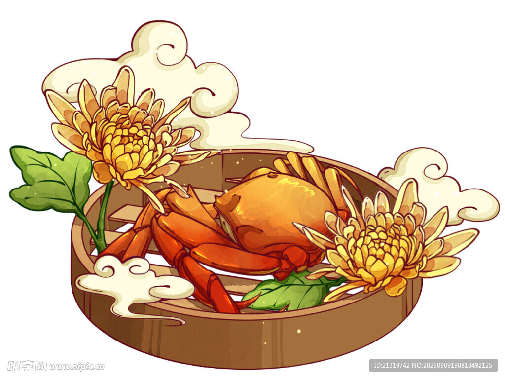 大闸蟹插画