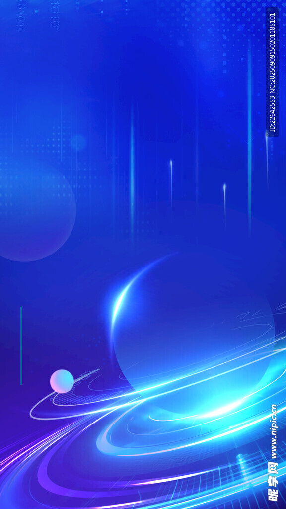 梦幻蓝色科技感宇宙场景