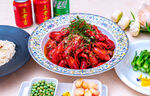 丰盛小龙虾美食拼盘