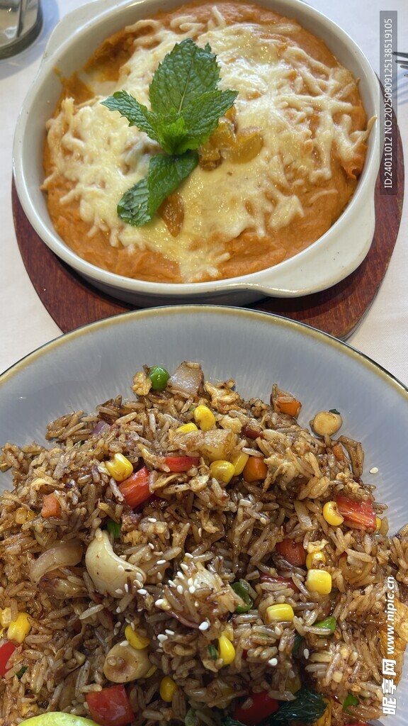 美味意式焗饭与肉酱饭