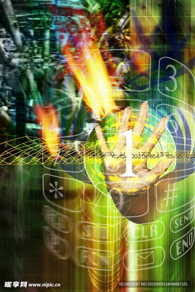 科技感爆炸的未来元素画面