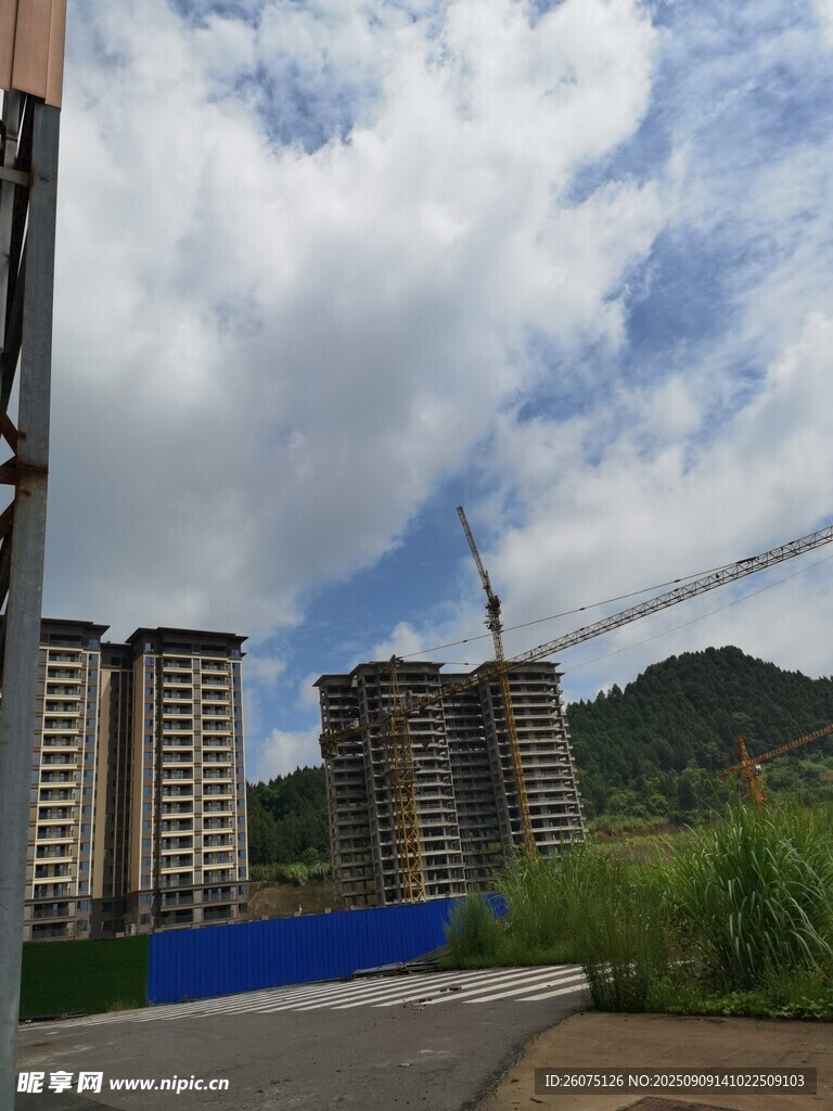 城市在建住宅区景观