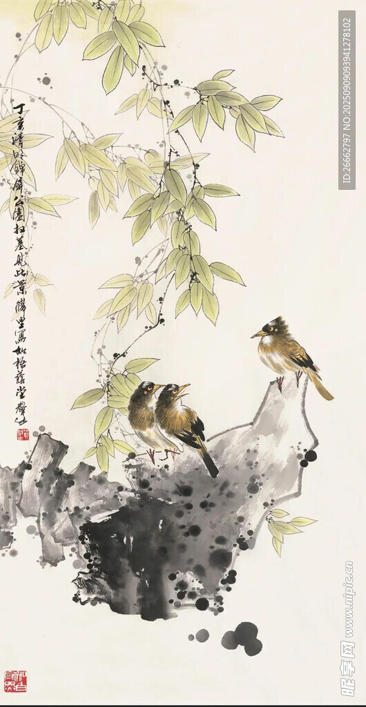 花鸟水墨画