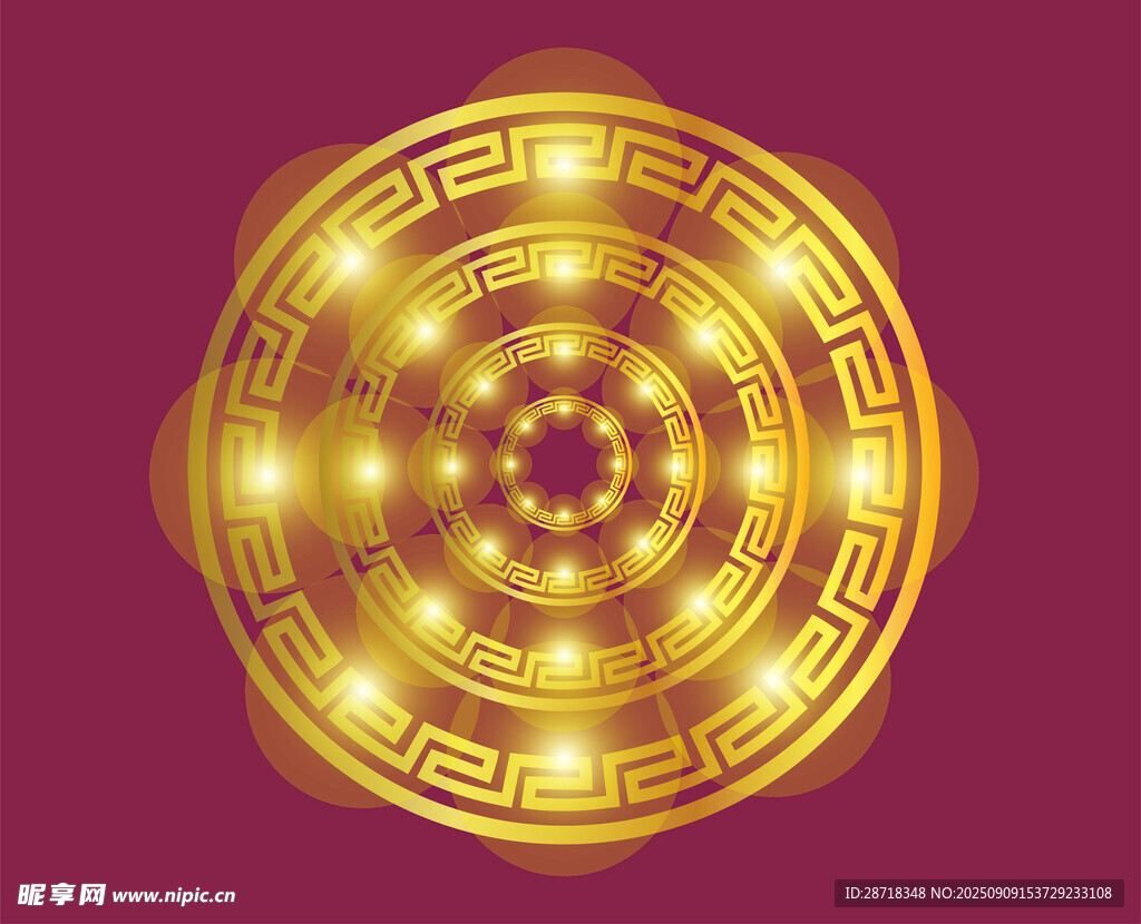 金色花纹图案