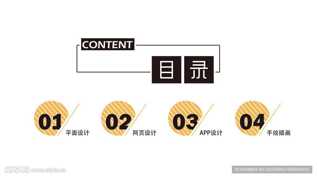 简约风目录页设计