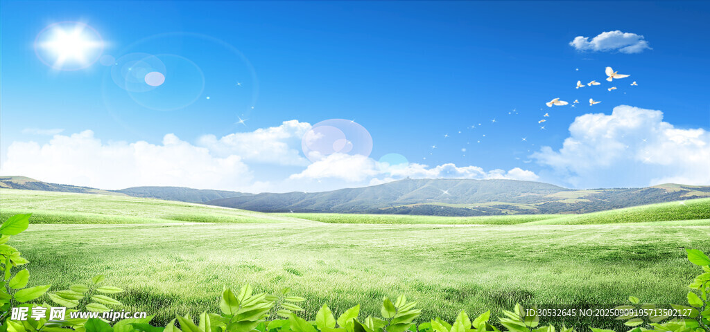 蓝天白云背景