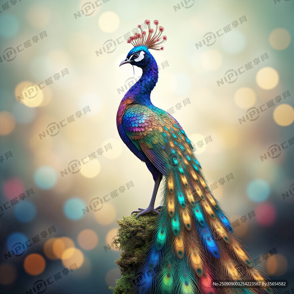 3D凤凰 站立 回头