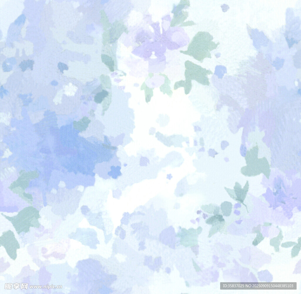淡彩梦幻水彩花卉背景图