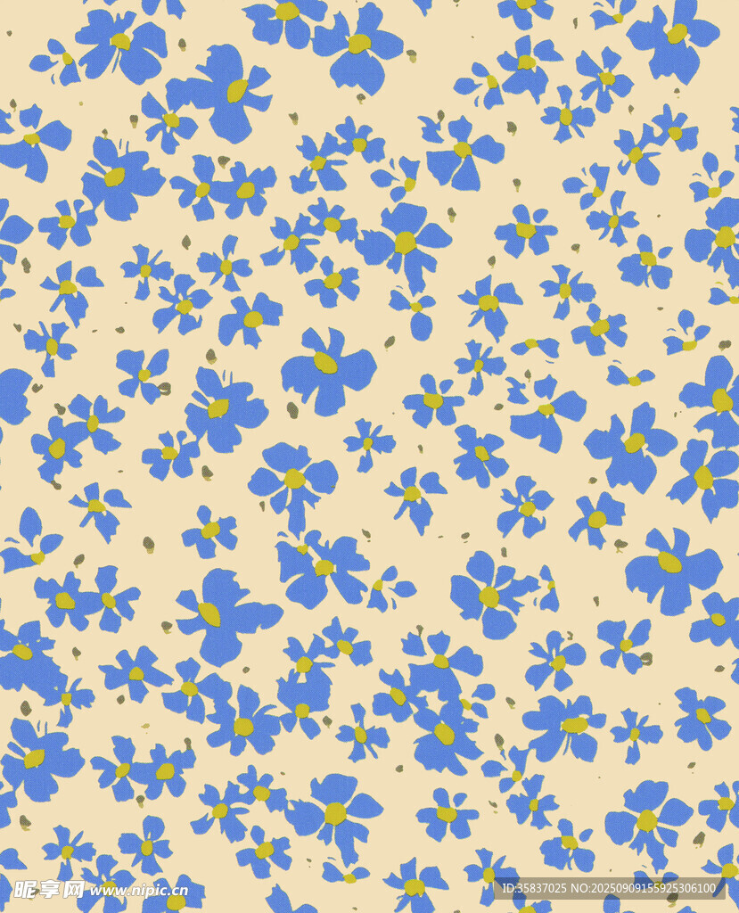 蓝花 碎花