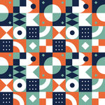 几何图案拼接背景图