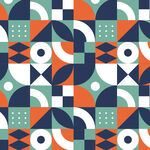 几何图案拼贴的多彩背景