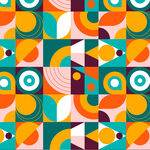 多彩几何图案拼接