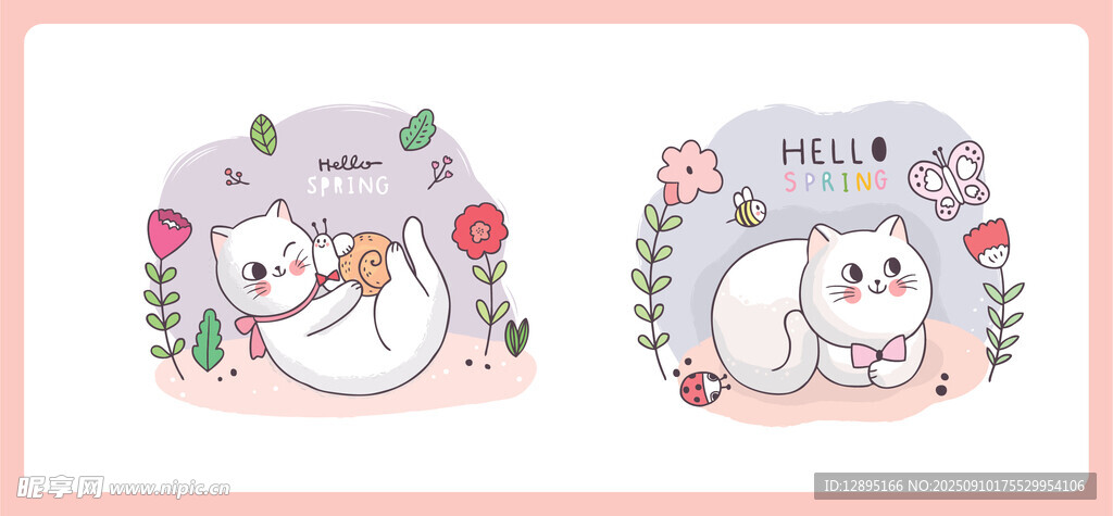 可爱猫咪插画