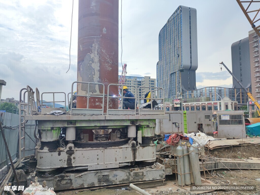 城市工地施工场景