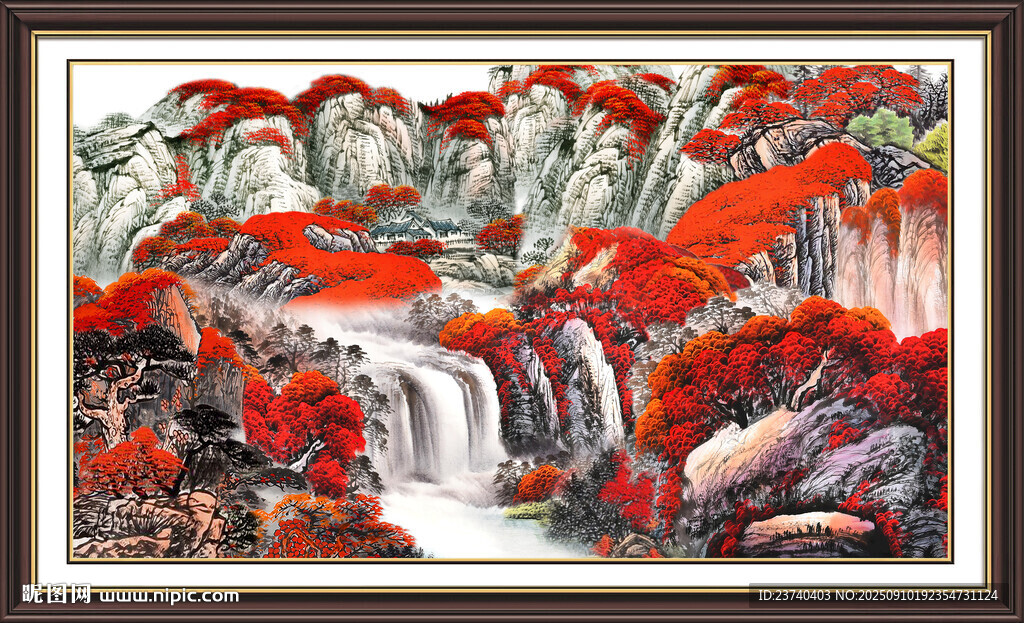 客厅山水画 